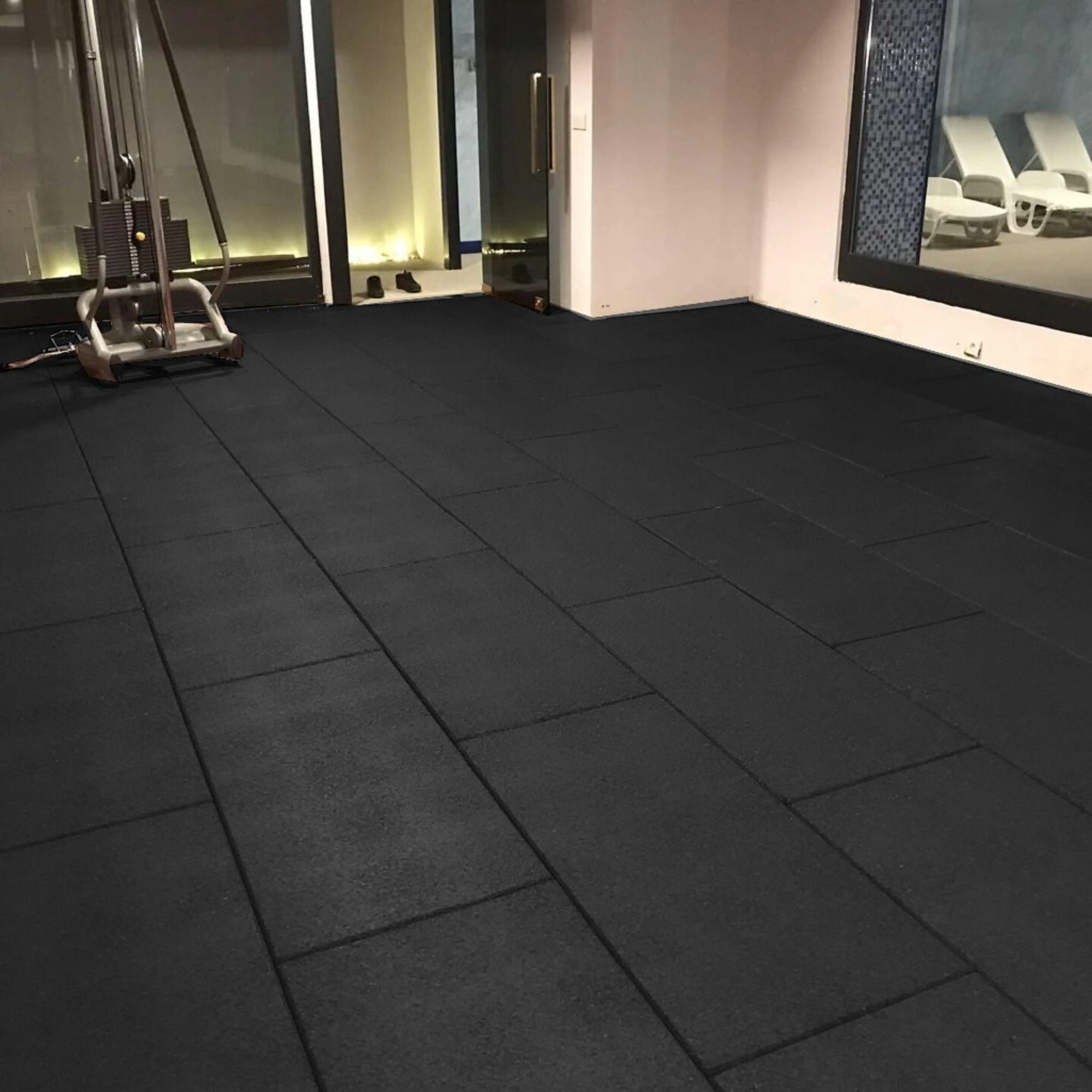 18m2 single garage package, BeFit Flatline Black Rubber Gym Flooring