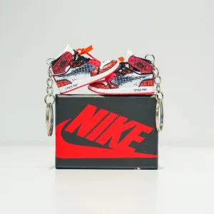 3D Sneaker Keychain With Box - AJ1 Spiderman Anime Inspired