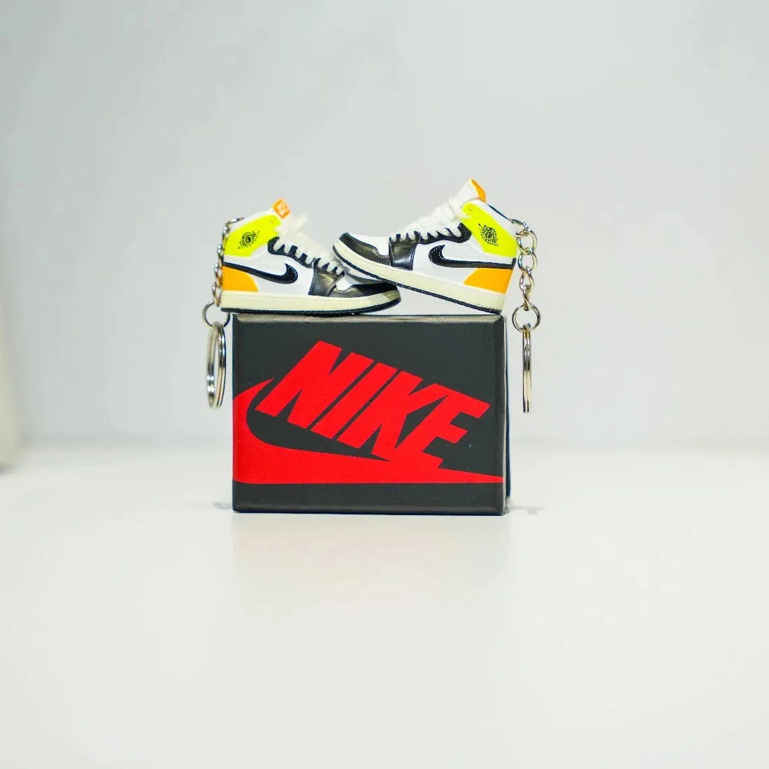 3D Sneaker Keychain With Box - AJ1 Volt Gold