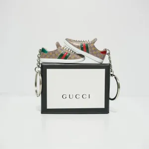 3D Sneaker Keychain With Box - Gucci Brown