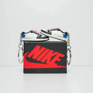 3D Sneaker Keychain With Box - Nike AJ1 Low Travis Fragment