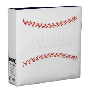 3" White Stitched Baseball Card Collectors Album