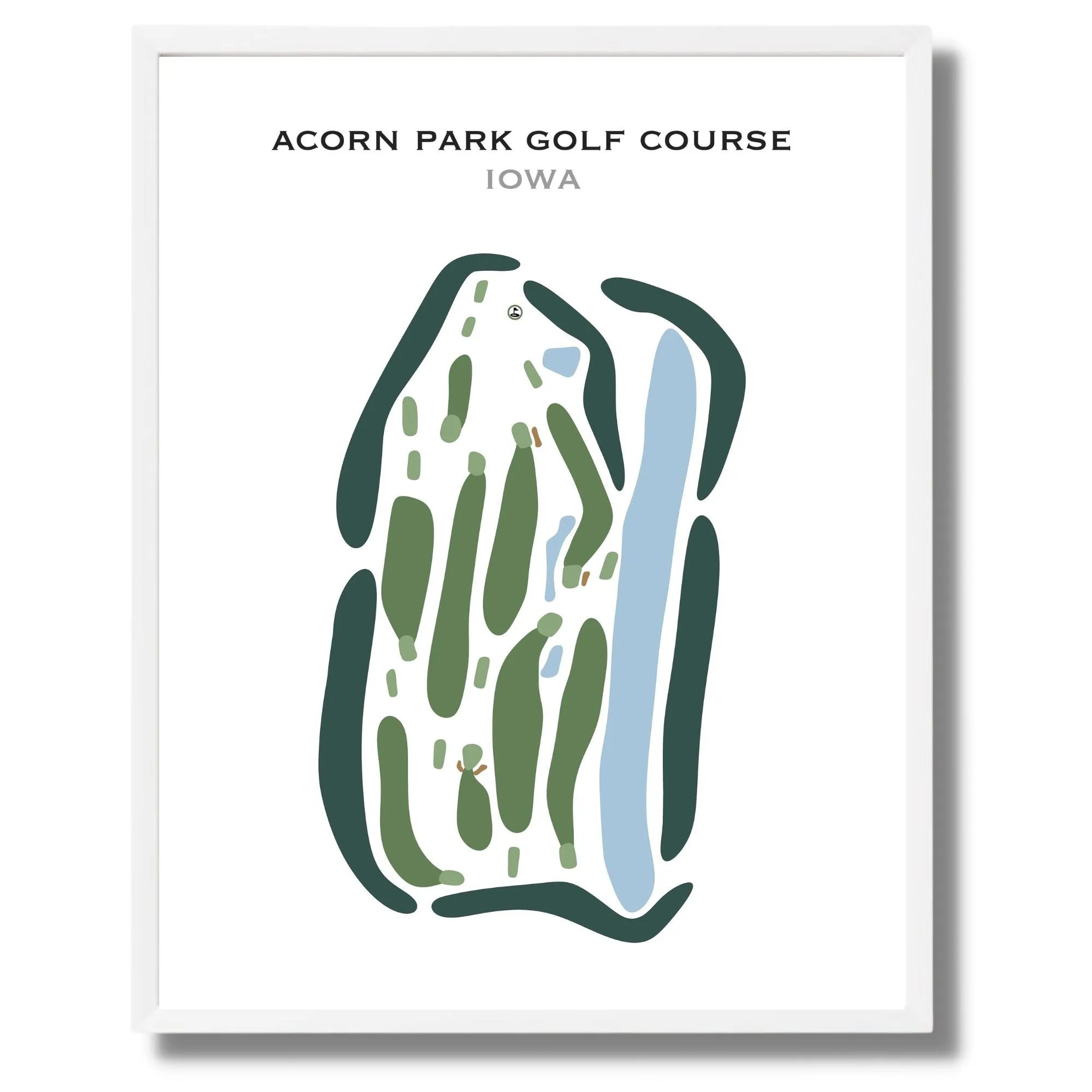 Acorn Park Golf Course, Iowa - Printed Golf Course