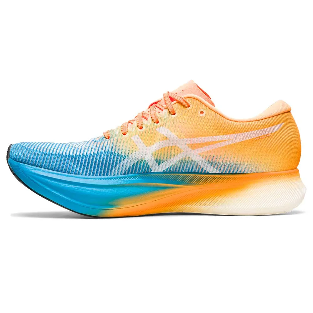 All Gender Metaspeed Edge  Running Shoe- Island Blue/Orange Pop- Regular (D)