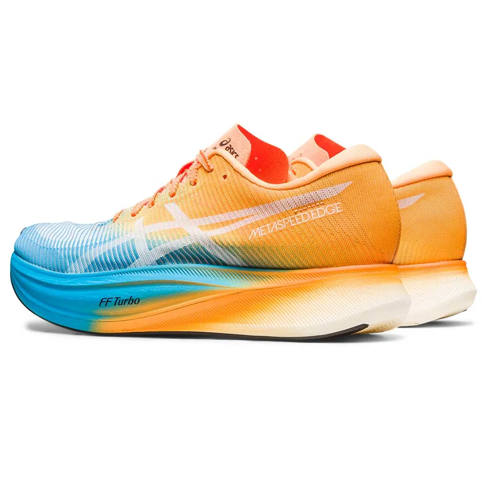 All Gender Metaspeed Edge  Running Shoe- Island Blue/Orange Pop- Regular (D)