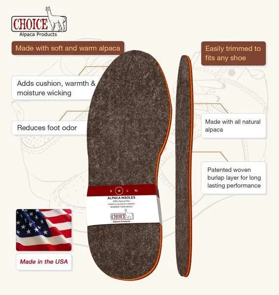 American Choice Alpaca Foot Warmers - Shoe Inserts - Insoles