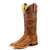 ANDERSON BEAN MENS RUM BROWN GLAZED OSTRICH BOOTS S1099