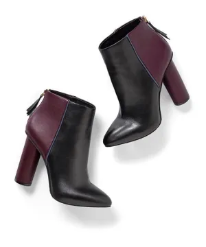 Cabi Bisset Plum Black Purple Boots