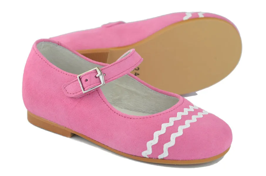 Crios Girls Pink Suede Mary Jane