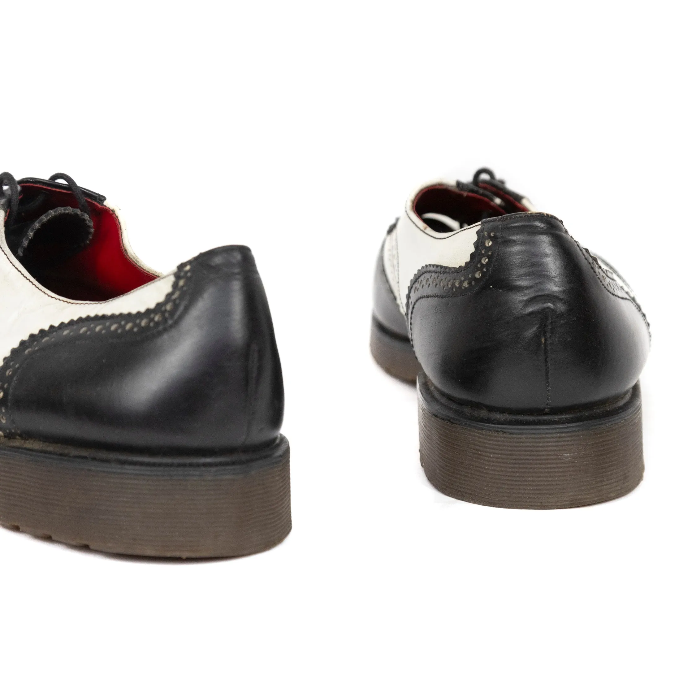 Doc Martens 'D.M. Raiders' Black and White Leather Brogues