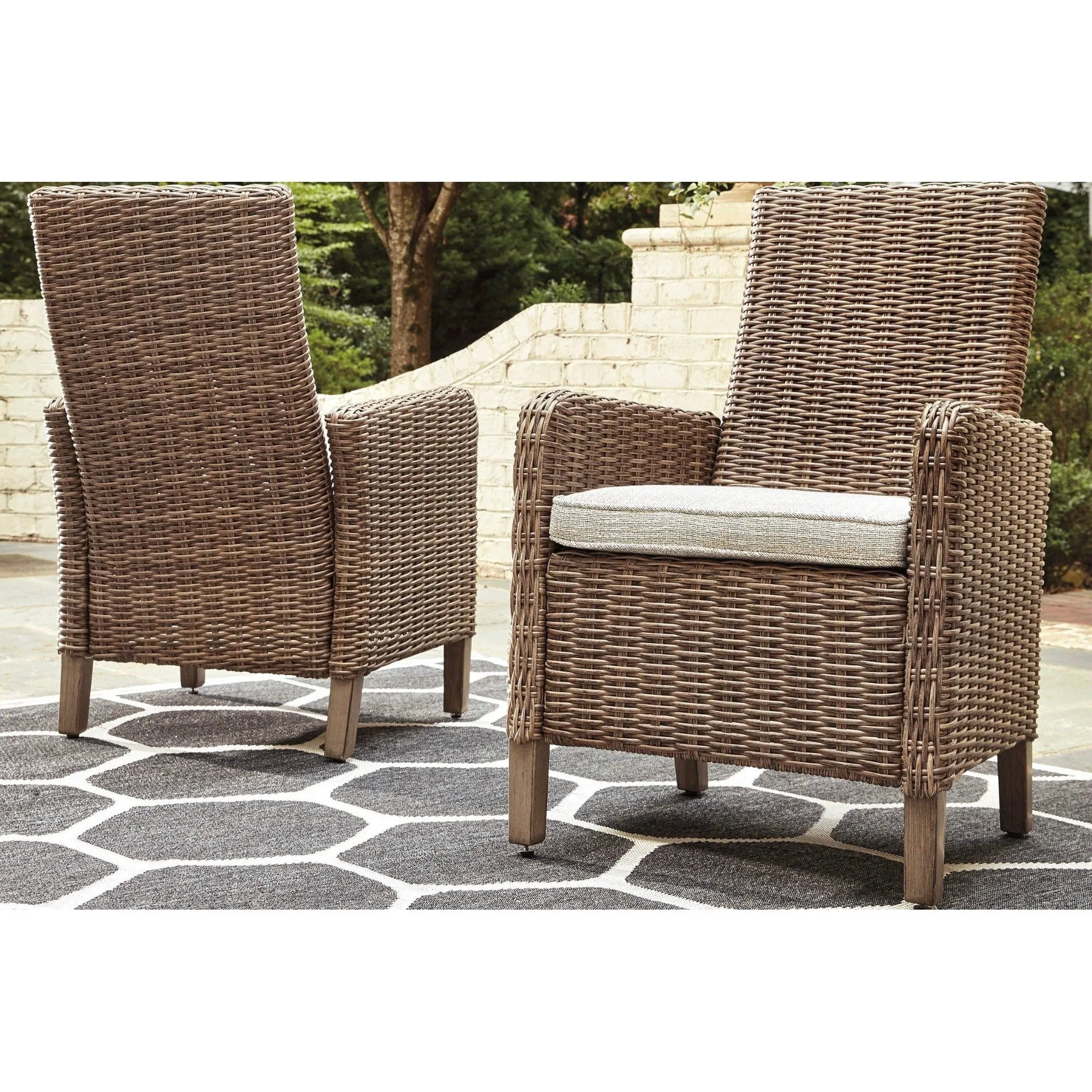 Fire Island Mist Outdoor Woven Armchair