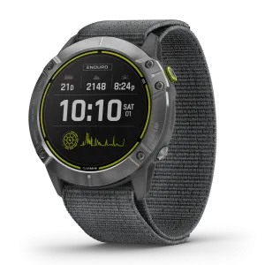 Garmin Enduro - Steel with Gray UltraFit Nylon Band