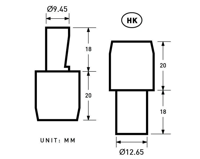 Kane-E | 13mm Convex Top Ring-spring Snap Fastener | KPS-YSCV13