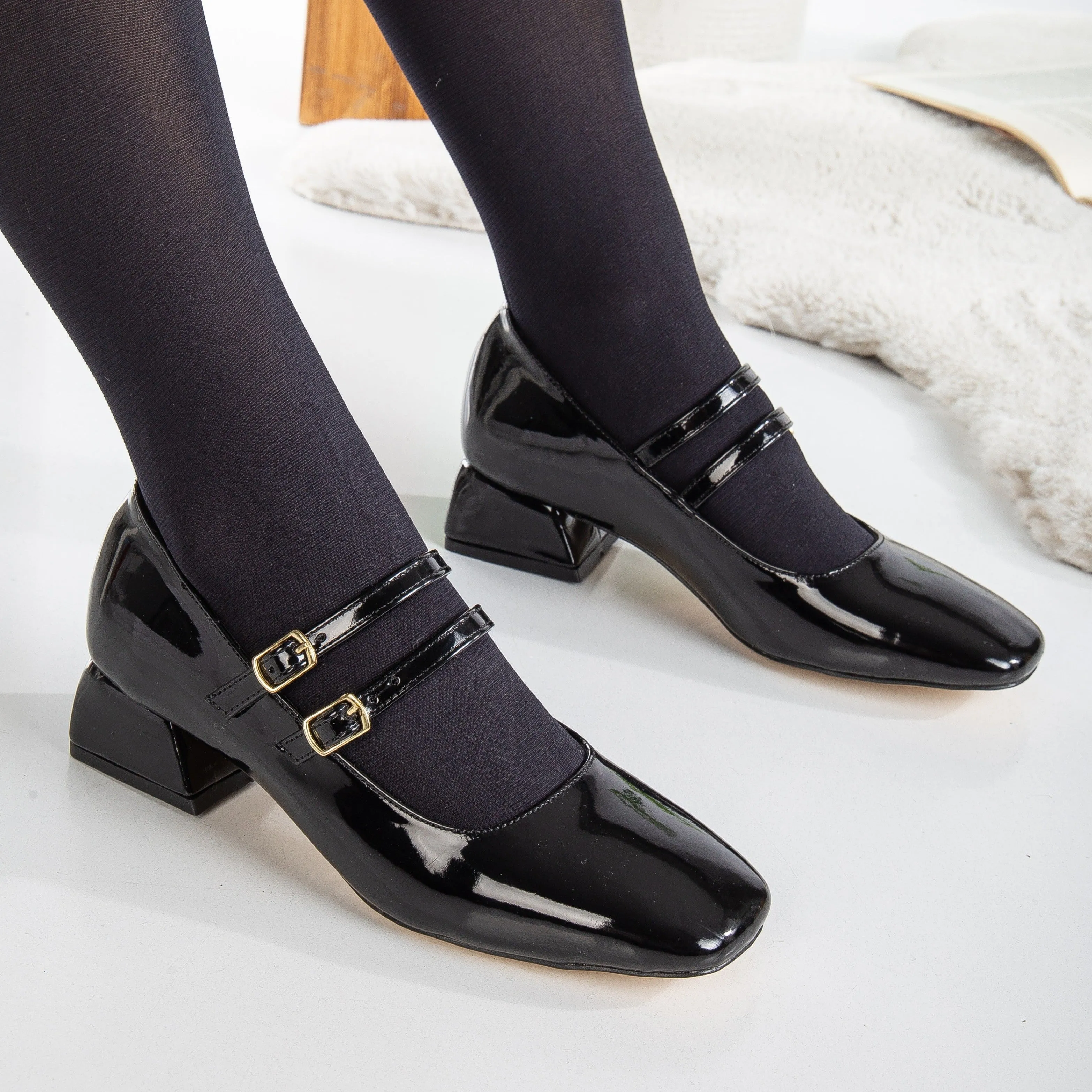 Lizbeth - Black Mary Jane Shoes