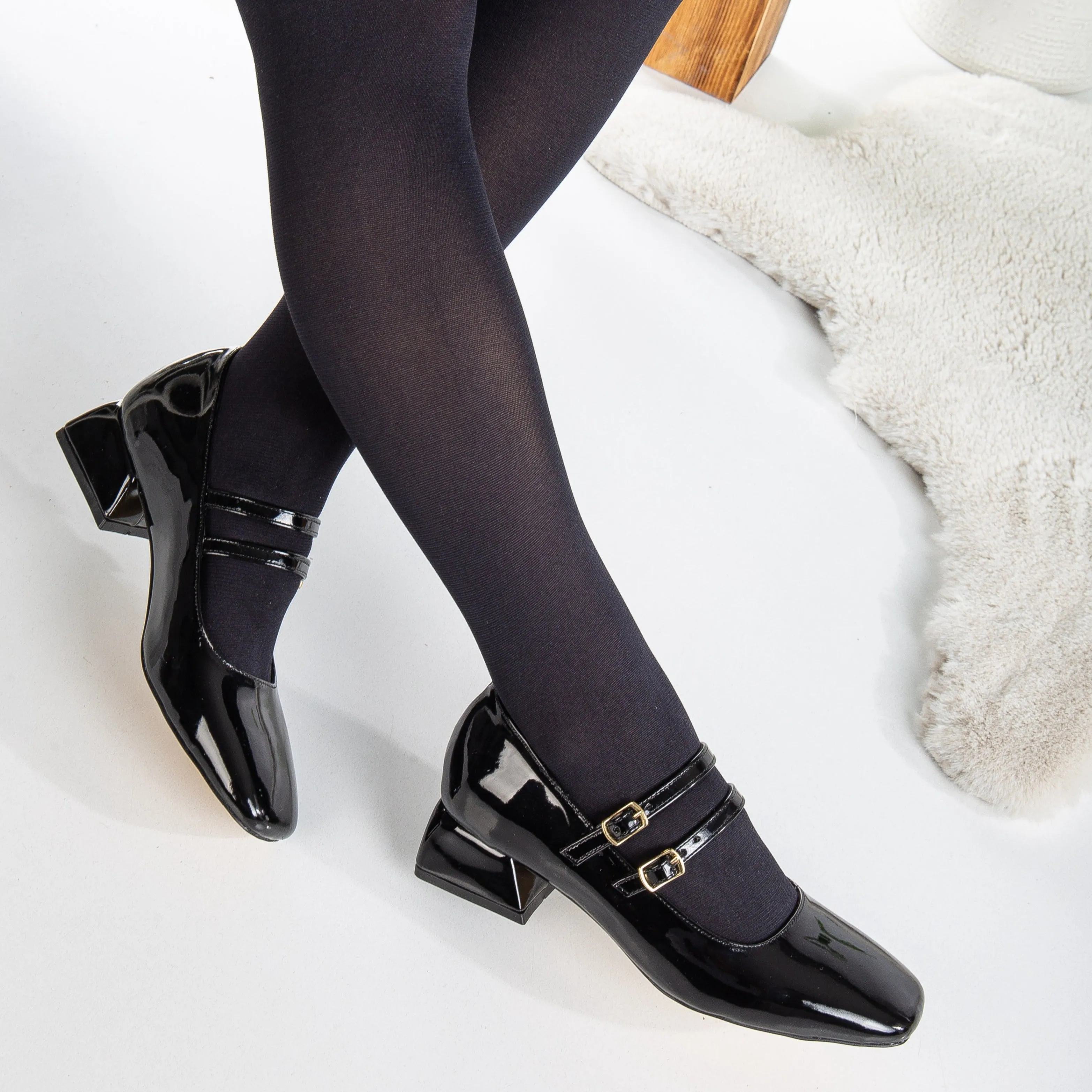 Lizbeth - Black Mary Jane Shoes