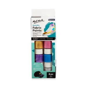 Metallic Fabric Paint Set Signature 8pc x 20ml (0.68 US fl.oz)