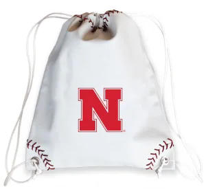 Nebraska Cornhuskers Baseball Drawstring Bag