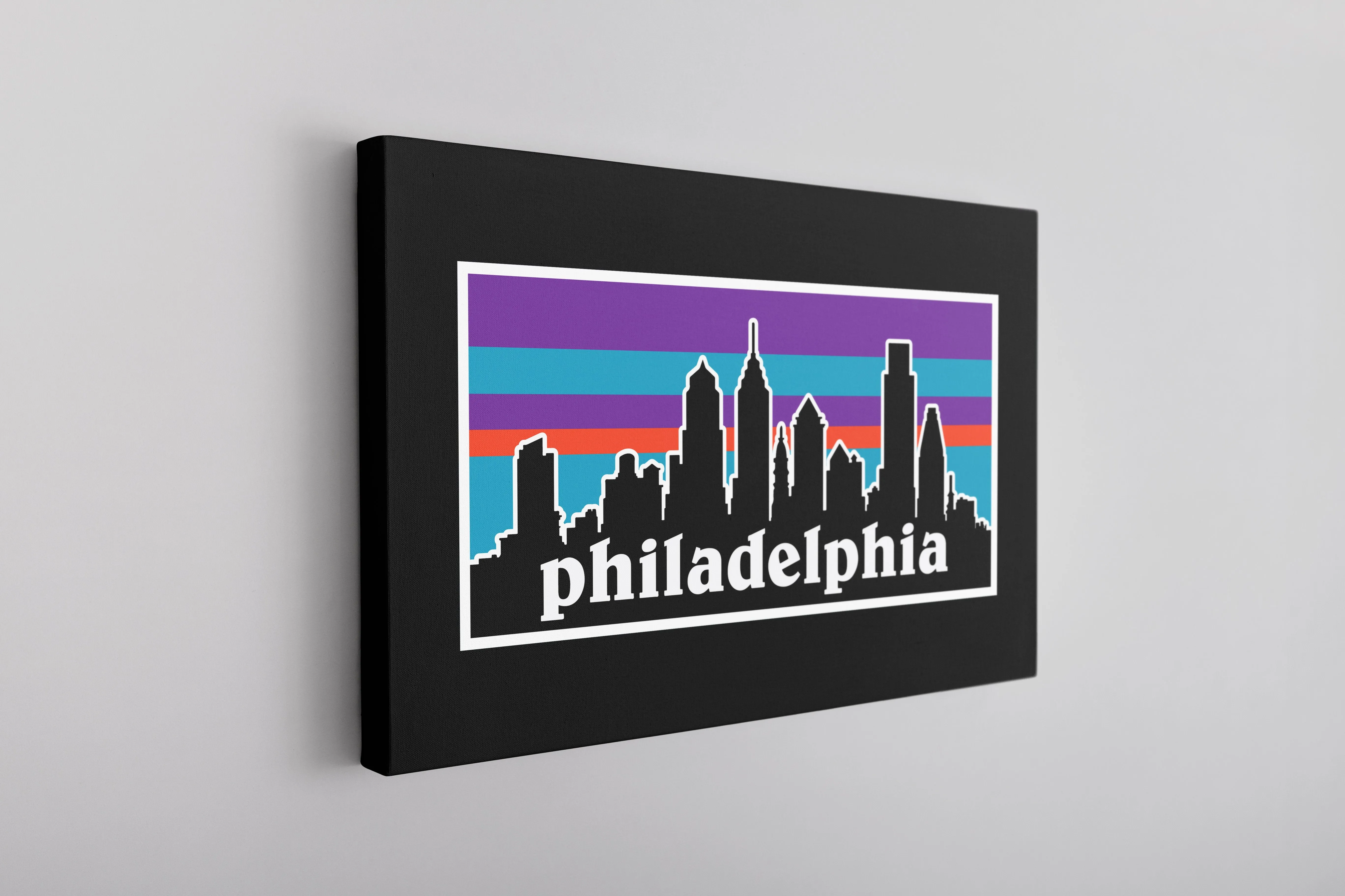 Philagonia Canvas | Philagonia Skyline Black Wall Canvas