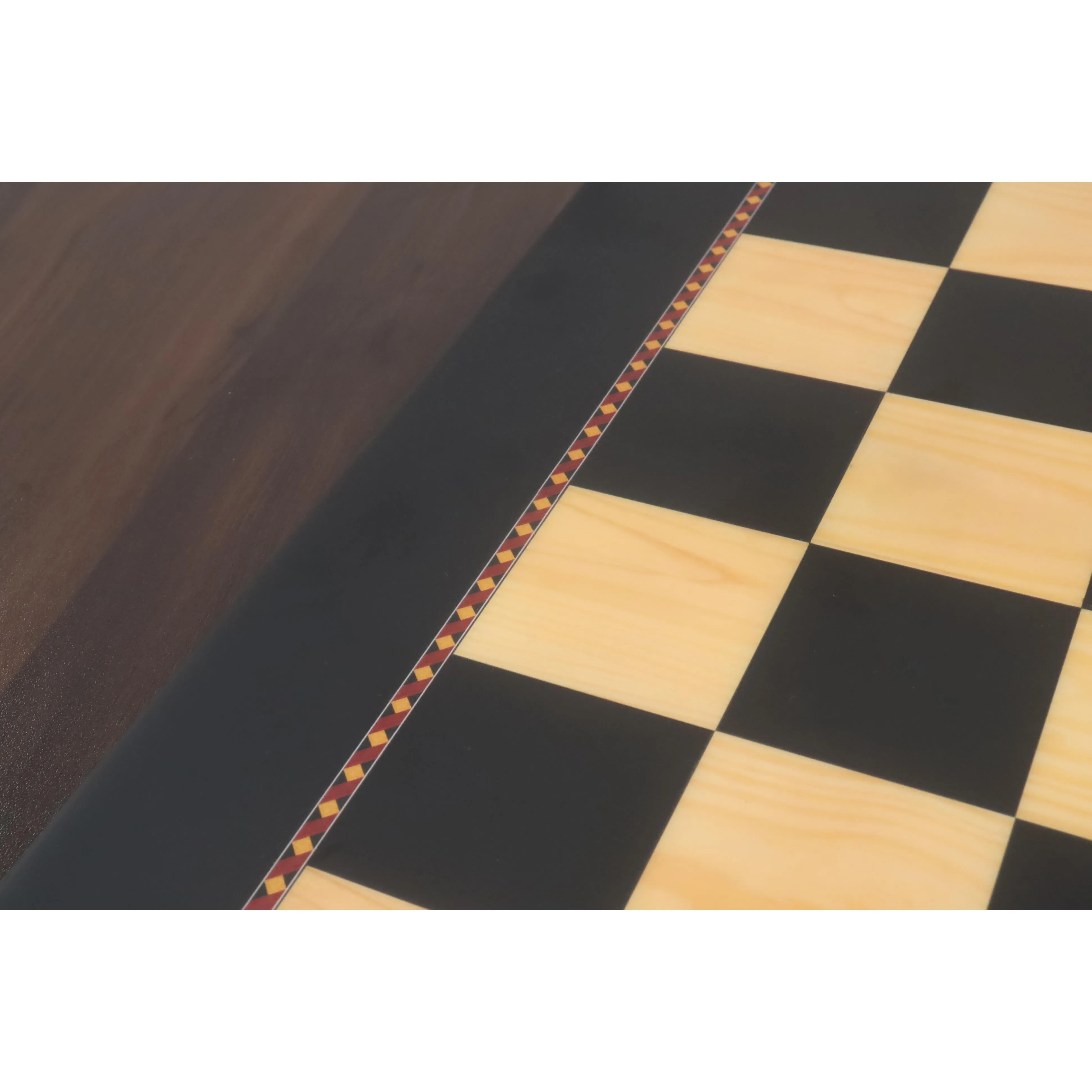 Slightly Imperfect 21" Queen's Gambit Printed Chess Board- Ebony & Maple - 55mm square- Matt Finish