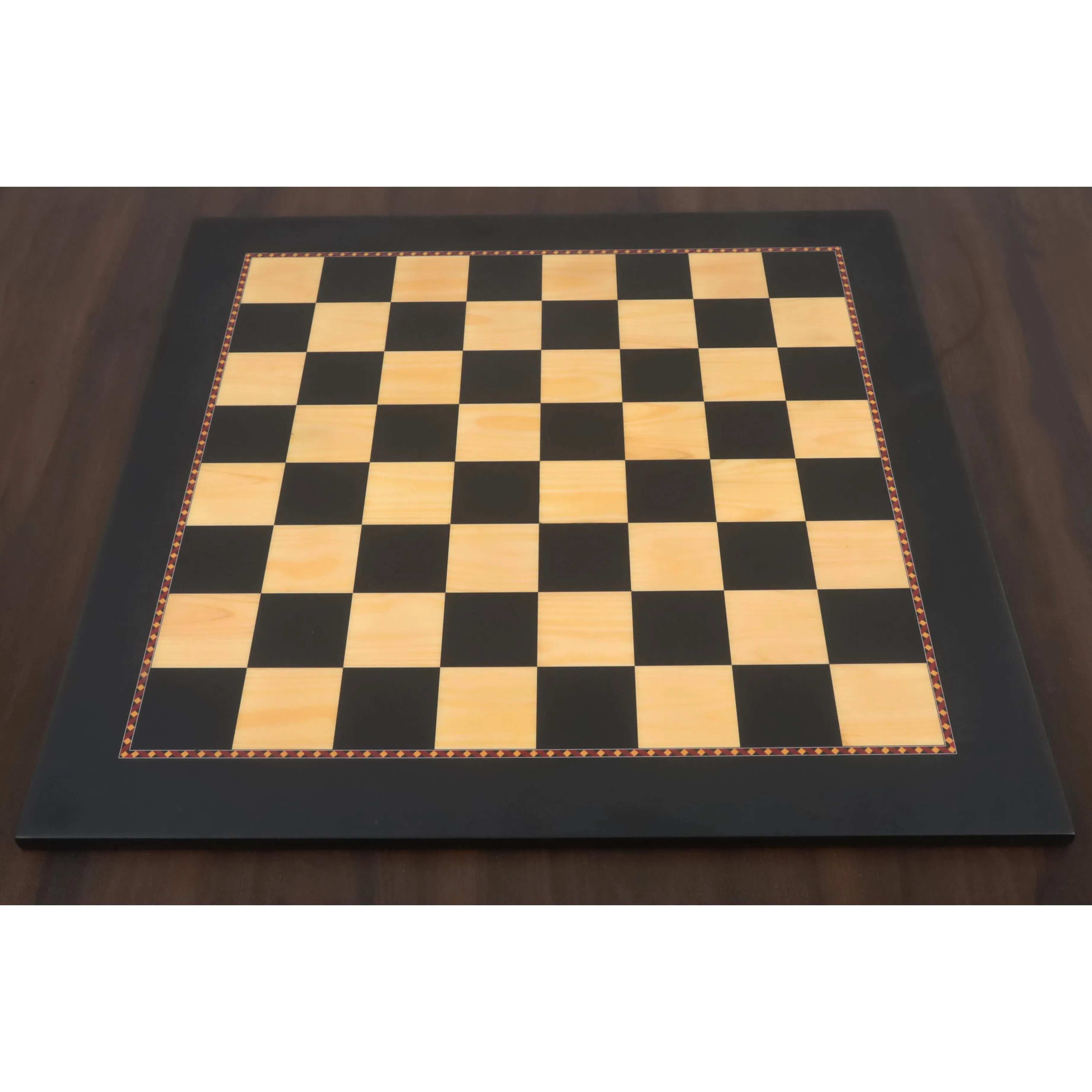 Slightly Imperfect 21" Queen's Gambit Printed Chess Board- Ebony & Maple - 55mm square- Matt Finish