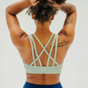 Strappy Sports Bra - Sage