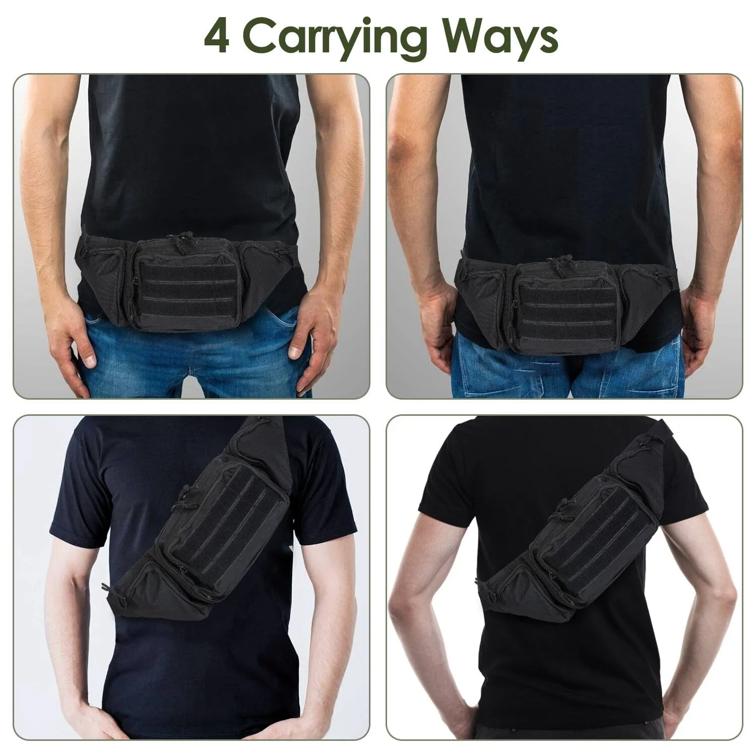 Tactical Fanny Pack Concealed Carry Bag for Men