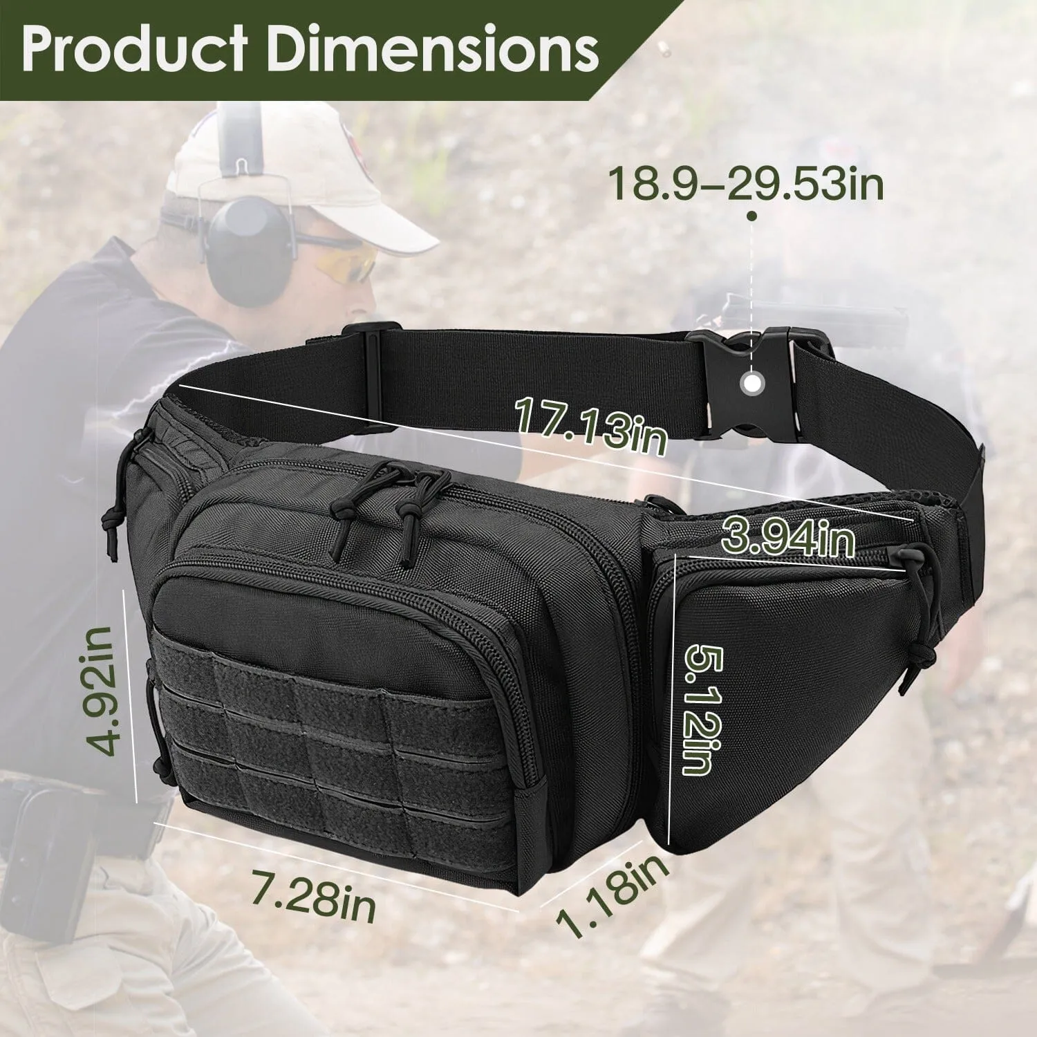 Tactical Fanny Pack Concealed Carry Bag for Men