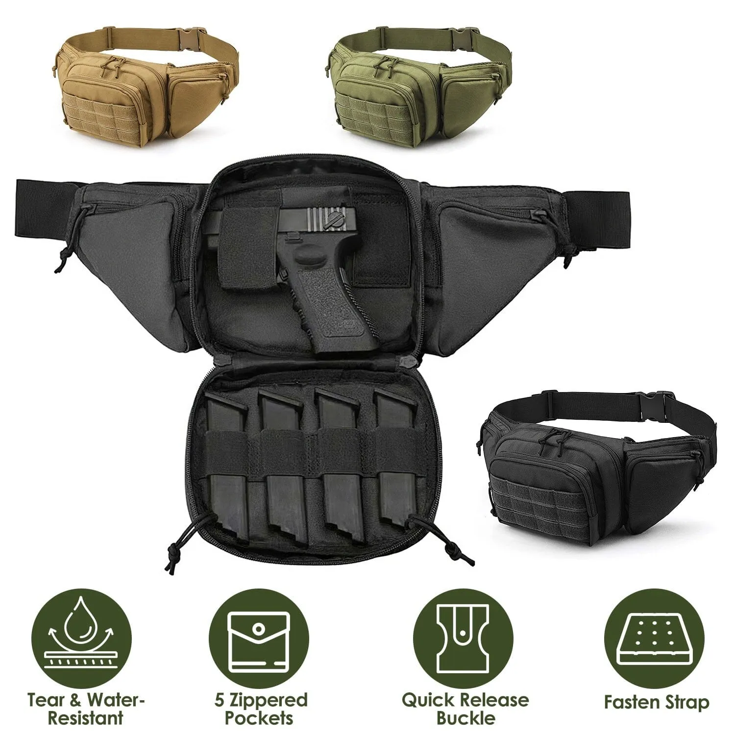 Tactical Fanny Pack Concealed Carry Bag for Men