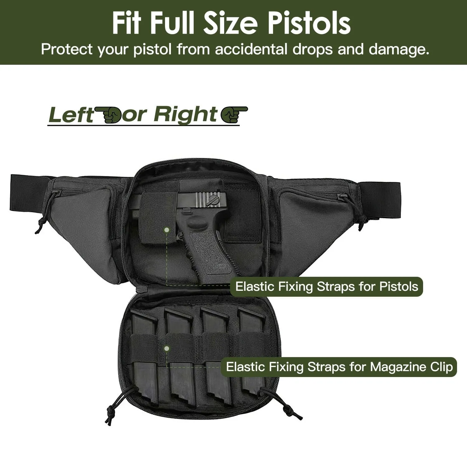 Tactical Fanny Pack Concealed Carry Bag for Men