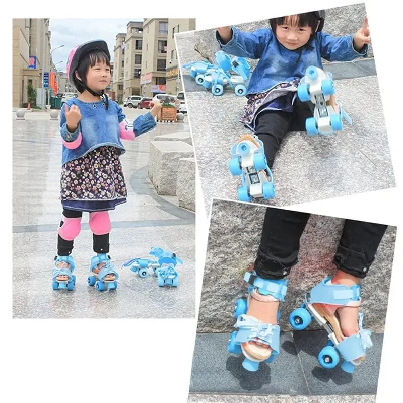 Tavakkal Roller Skates for Kids Age Group 5-10 Years Adjustable Inline Skating Shoes Muti Colour