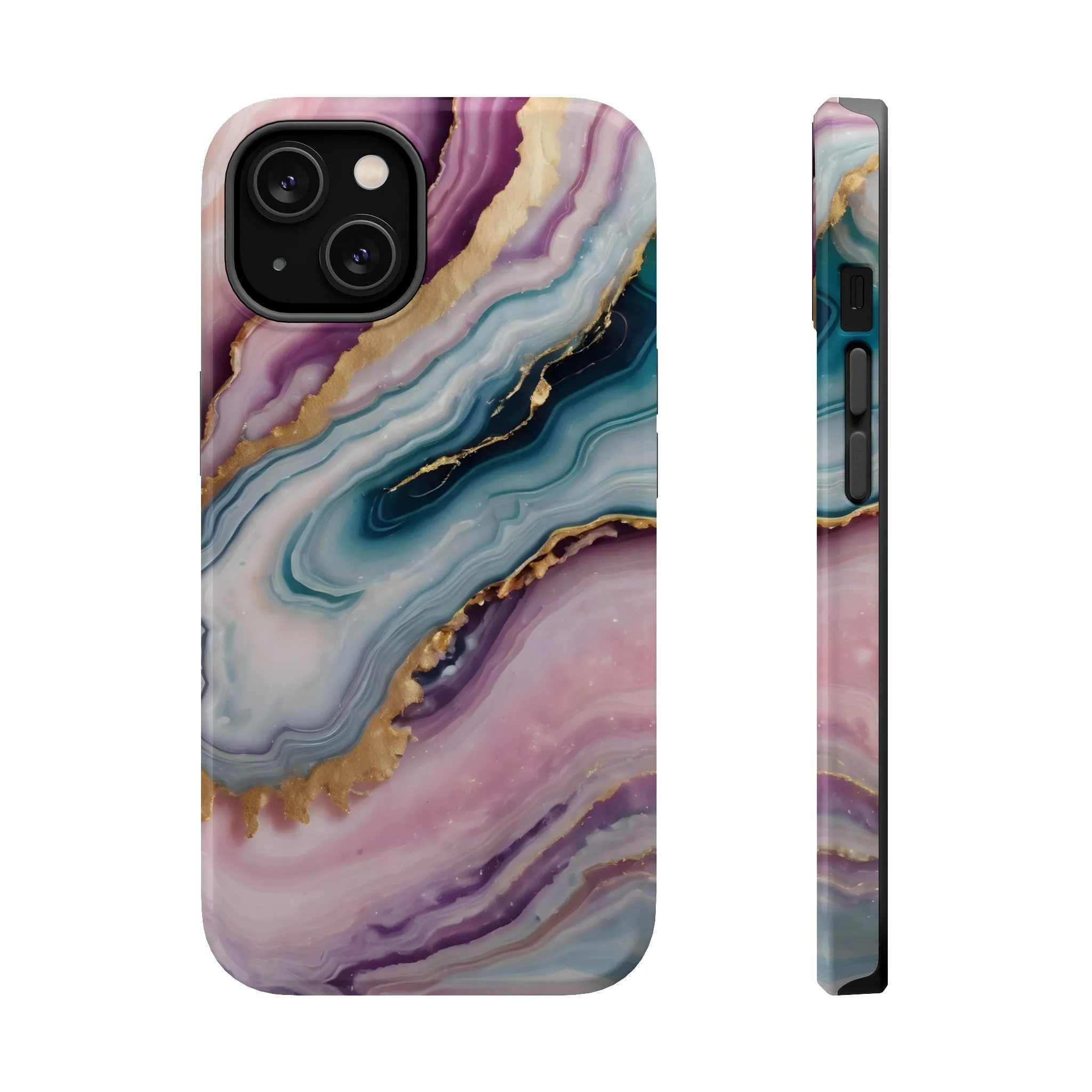 Touch of Gold | Pink Marble Case