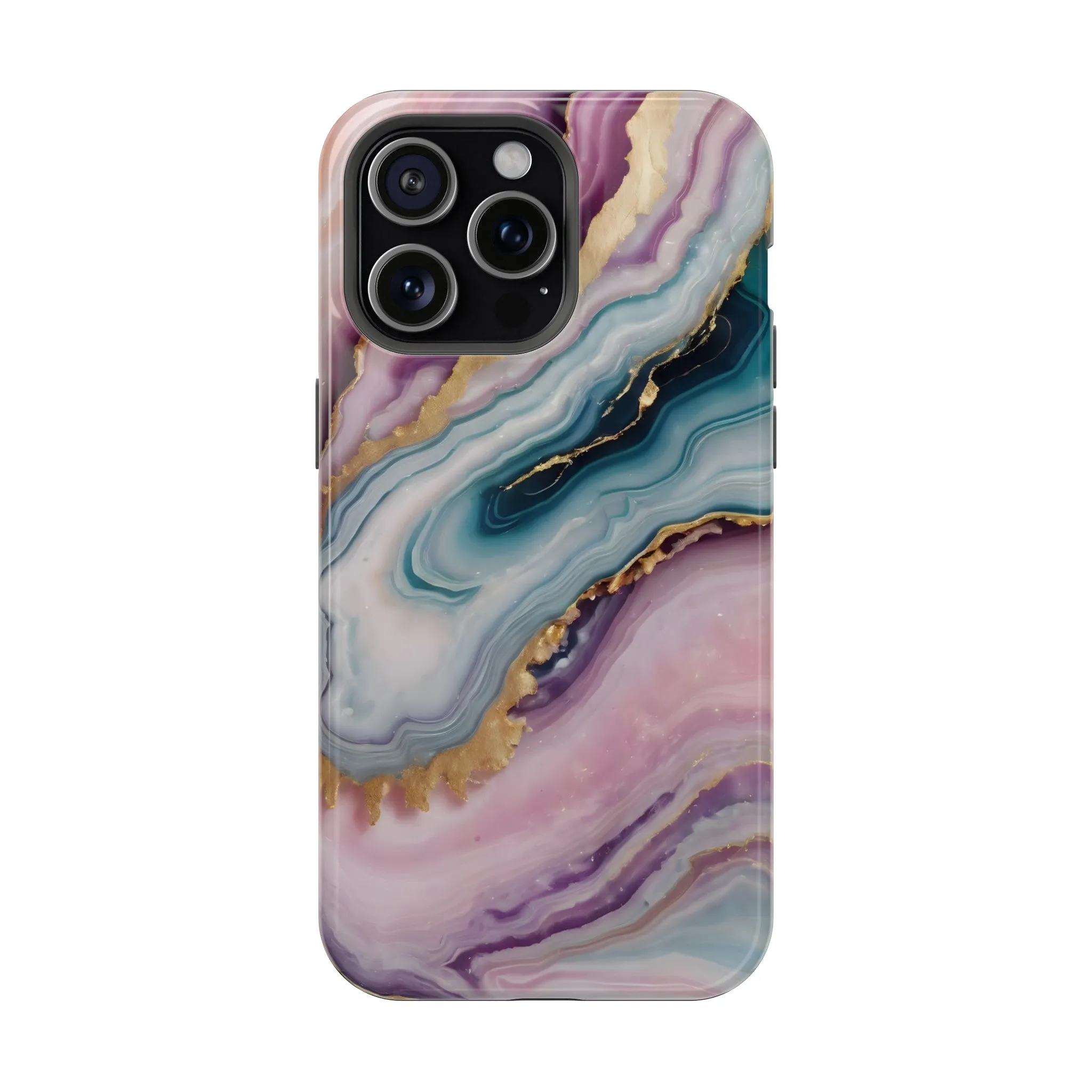 Touch of Gold | Pink Marble Case