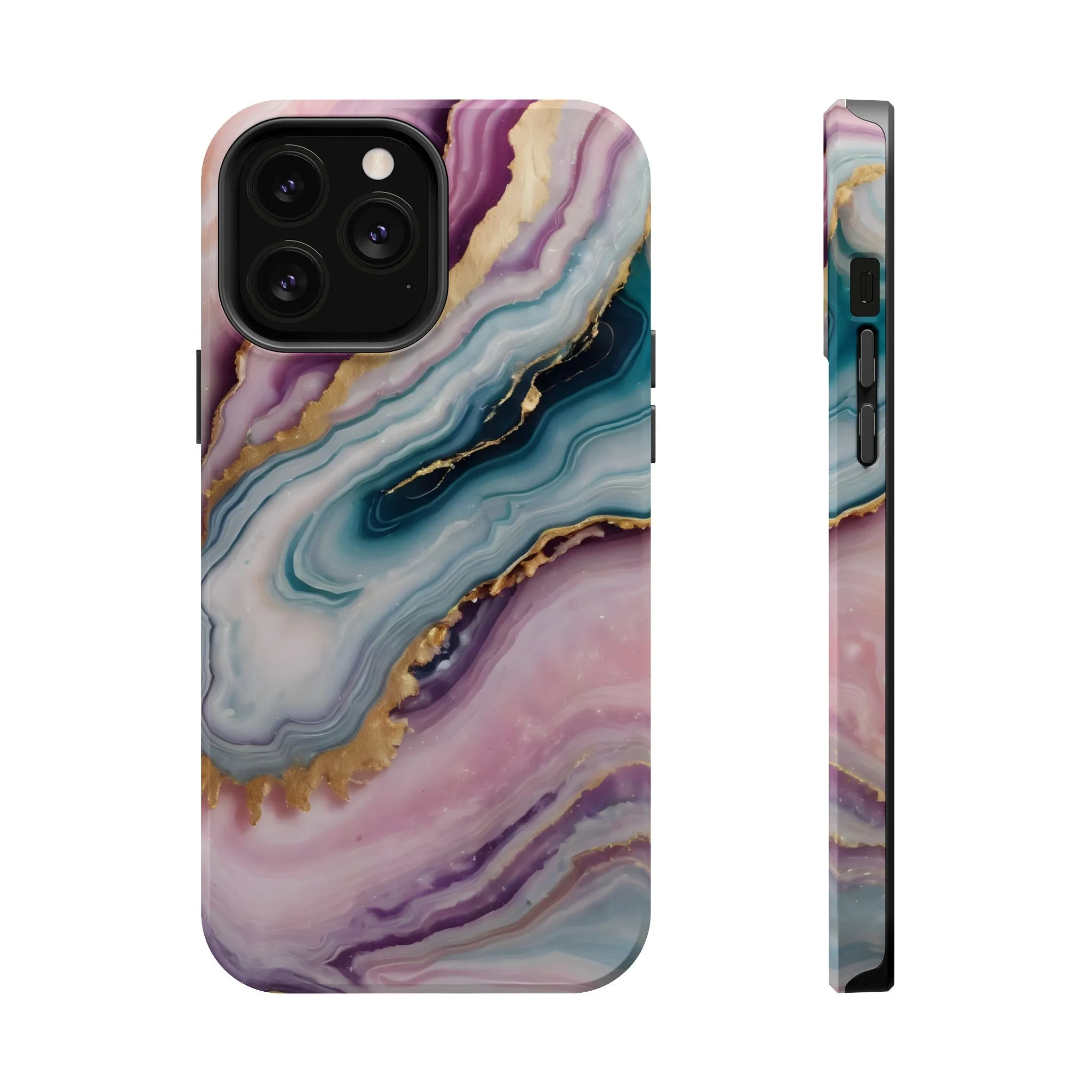 Touch of Gold | Pink Marble Case