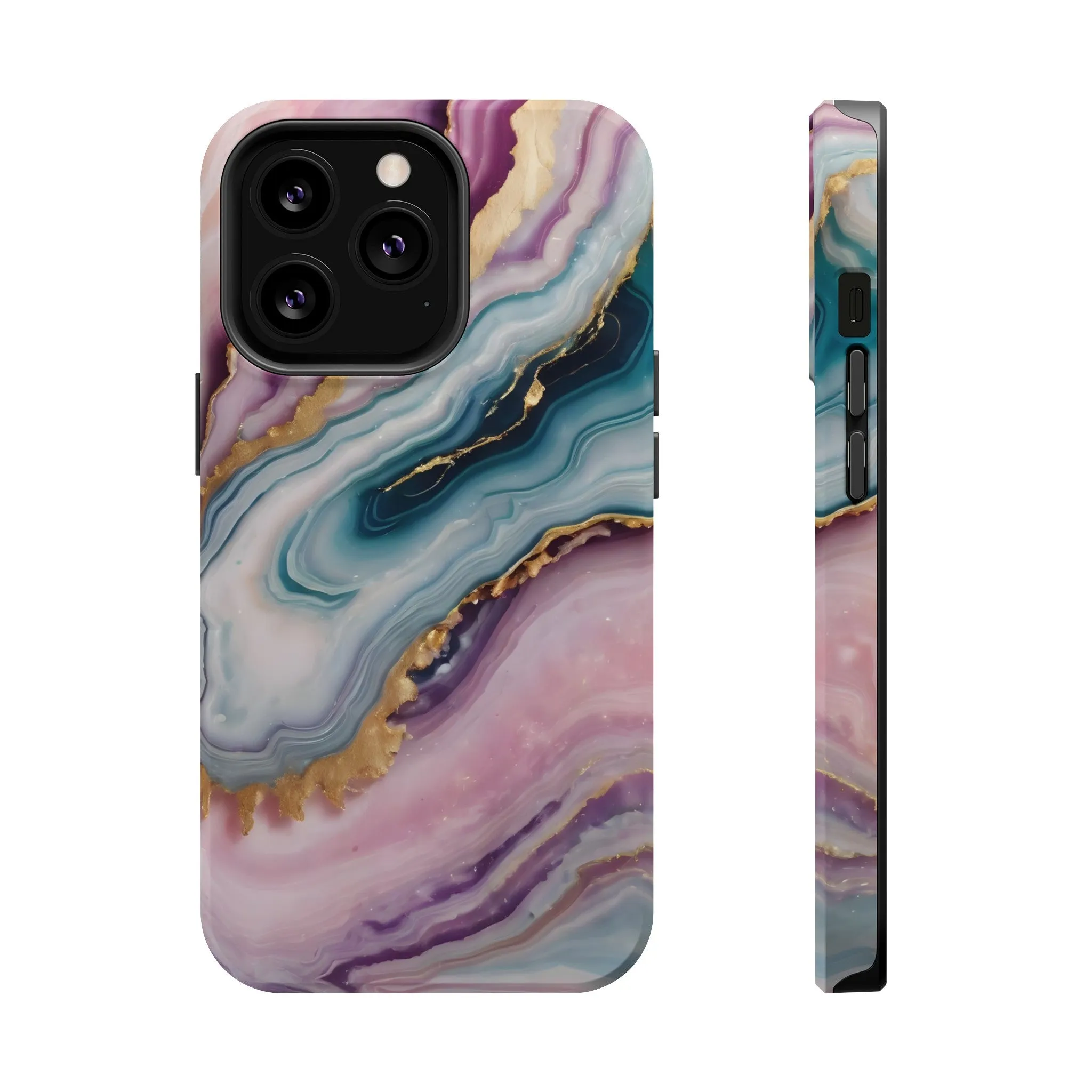 Touch of Gold | Pink Marble Case