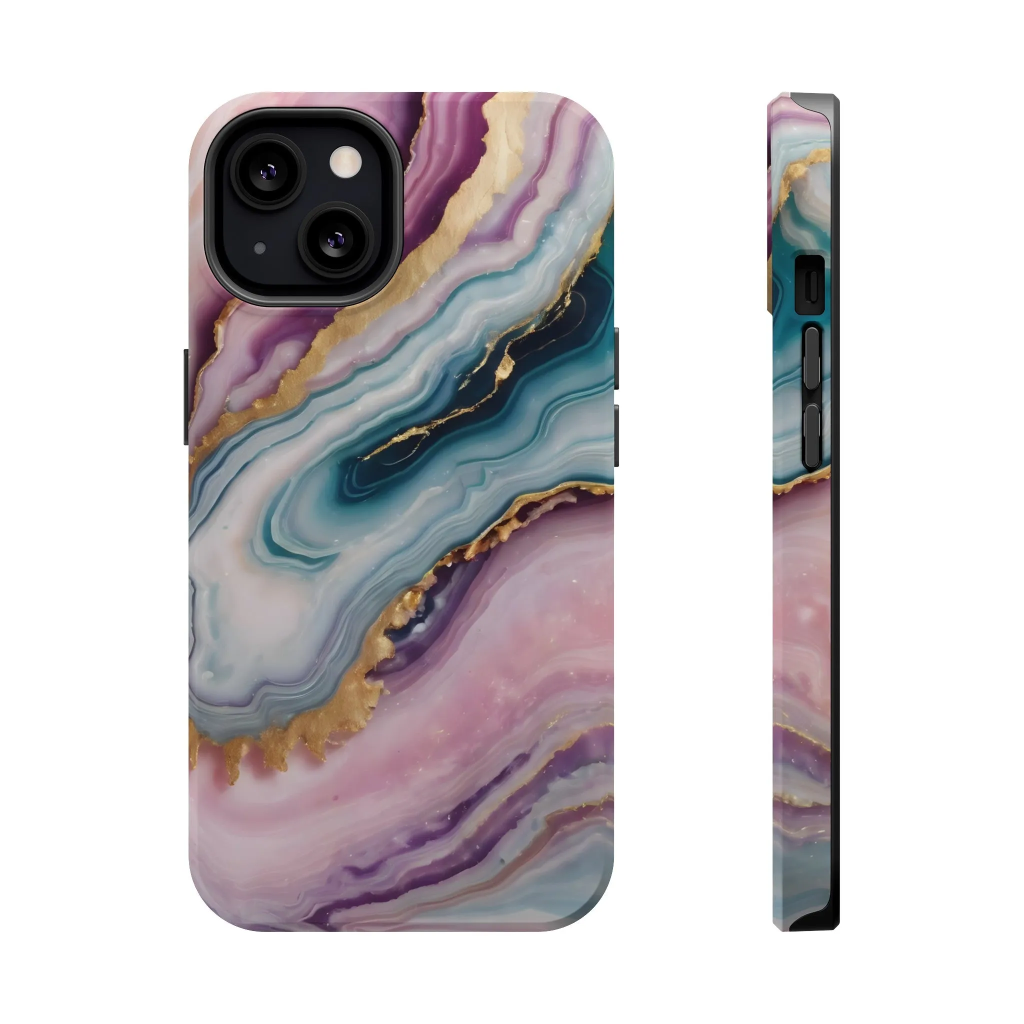 Touch of Gold | Pink Marble Case