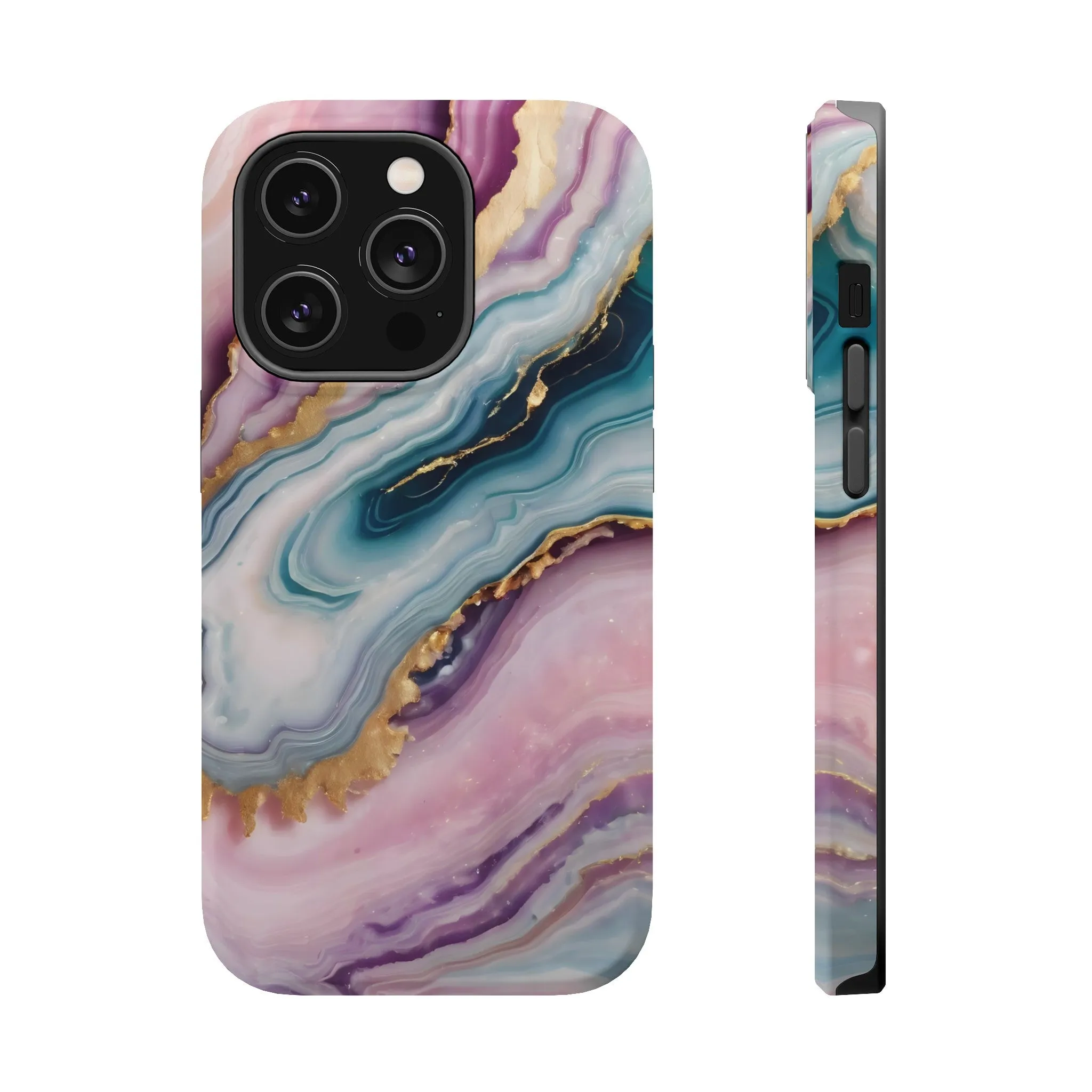 Touch of Gold | Pink Marble Case