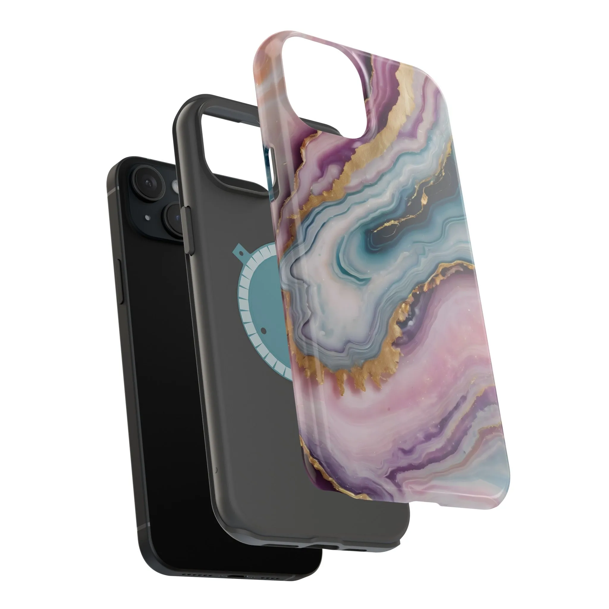 Touch of Gold | Pink Marble Case