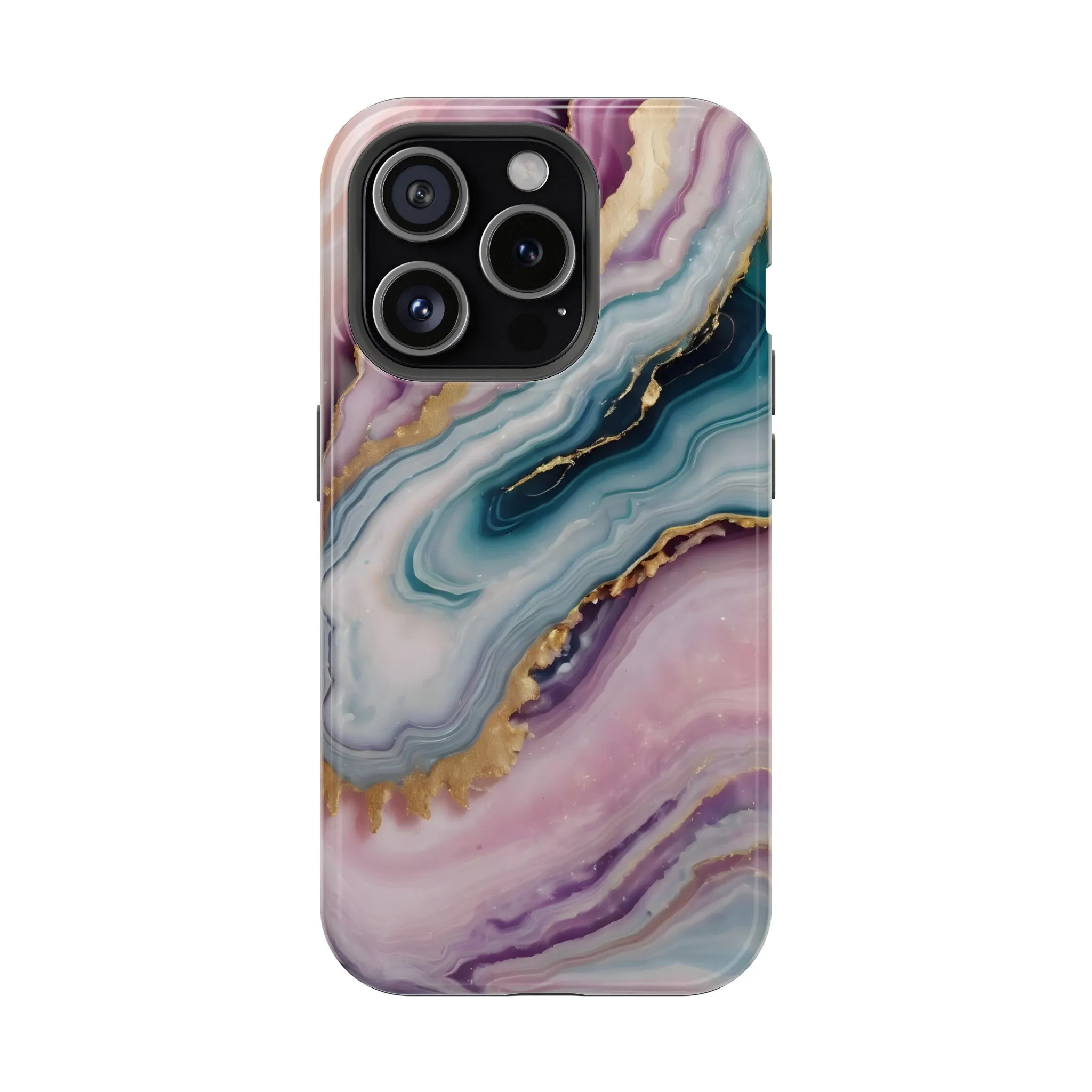 Touch of Gold | Pink Marble Case