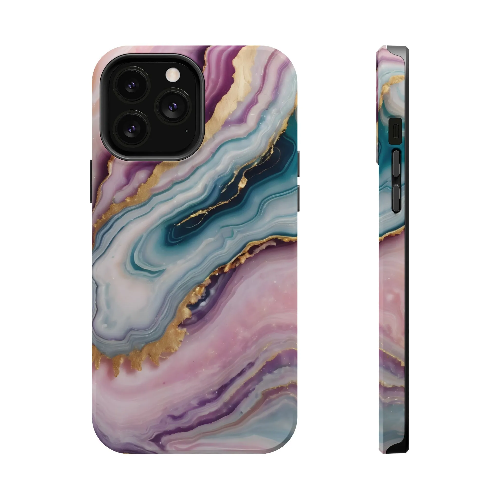 Touch of Gold | Pink Marble Case