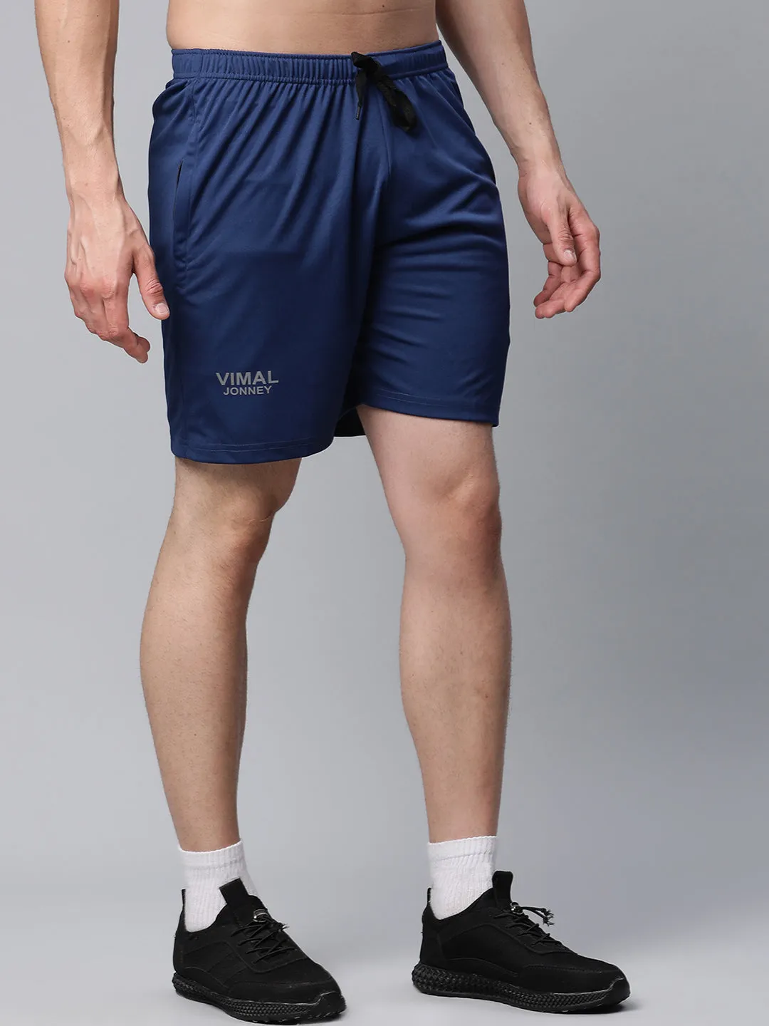 Vimal Jonney Dryfit Solid Blue Shorts for Men