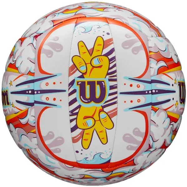 Wilson Graffiti Peace White Orange Volleyball [WS]