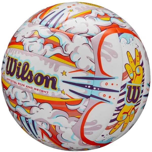 Wilson Graffiti Peace White Orange Volleyball [WS]