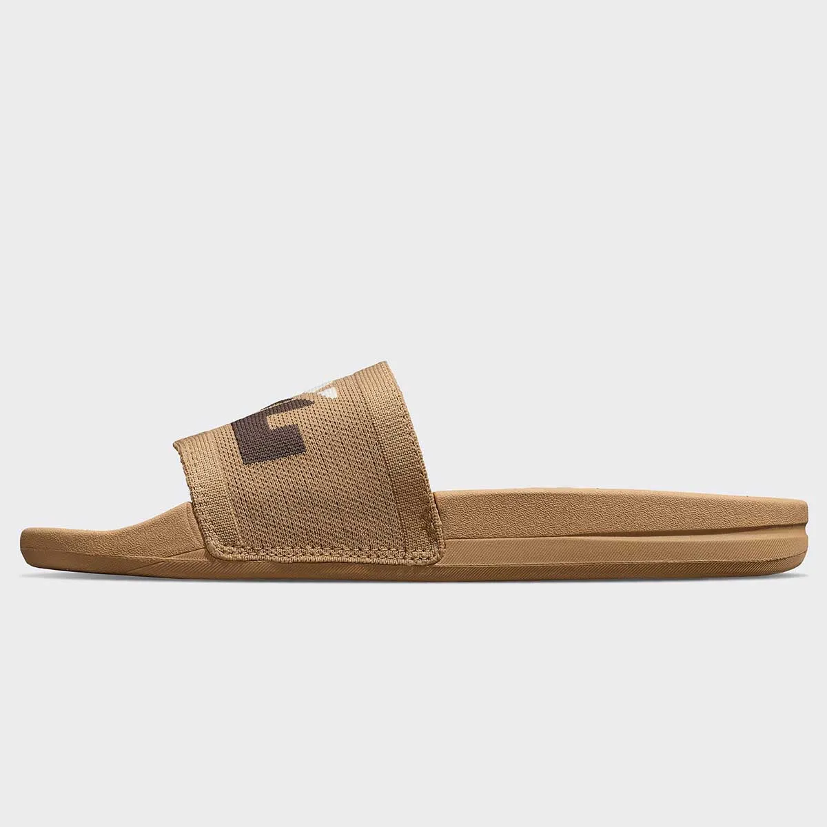 Women's Big Logo TechLoom Slide Tan / Pristine / Chocolate