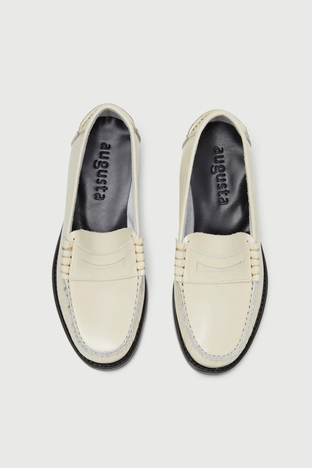 Zoe Loafers in Off-White Leather